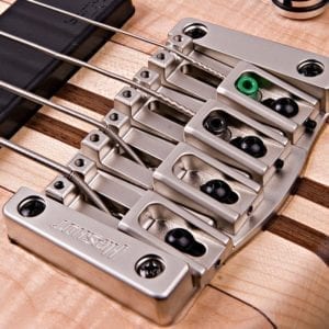 Hipshot Transtone bridge of the Cort A5 Plus Bass