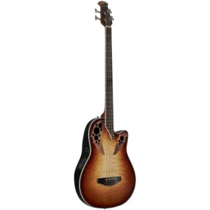 Ovation CEB44X-7C Celebrity Elite Exotic Acoustic Bass Cognac Burst Mid Bowl