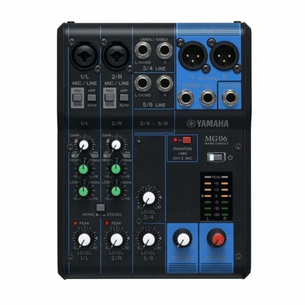 Yamaha MG06 6 Channel Compact Mixer