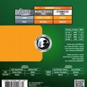 Elixir Nanoweb Bass Strings