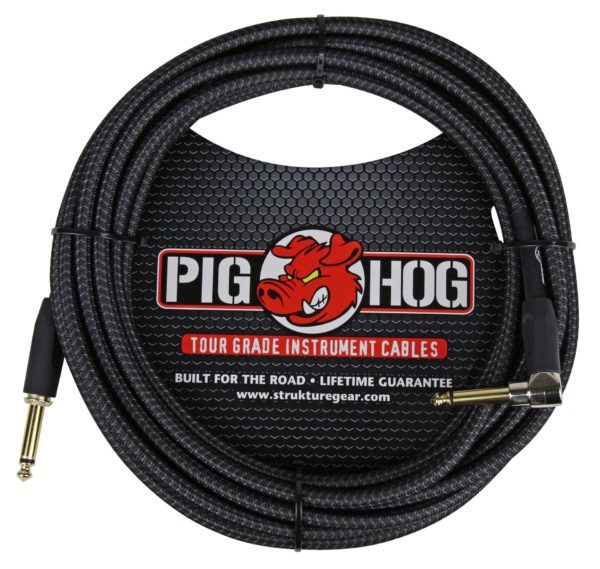 Pig Hog 20ft Vintage Series Instrument Cable with Right Angle Plug
