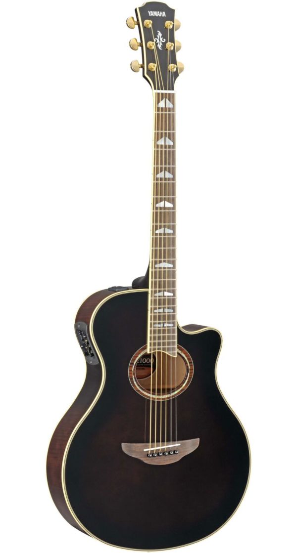 Yamaha APX1000 Thinline Acoustic Guitar Mocha Black