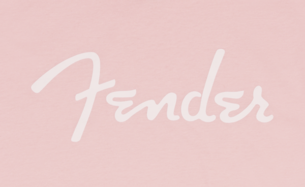 Fender Spaghetti Logo T-Shirt Shell Pink