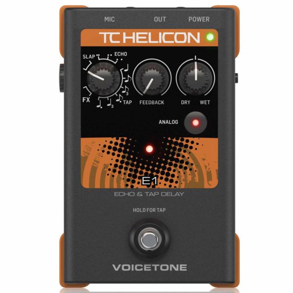 tc helicon voicetone e1 vocal echo pedal