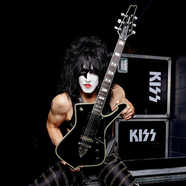 Paul Stanley of KISS with his Ibanez PS120 Signature electric Guitar