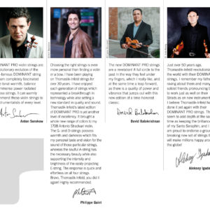 Thomastik-Infeld Dominant Pro DP100 Violin Strings testimonies