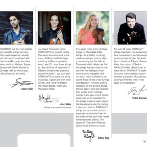 Dominant Violin String Testimonies
