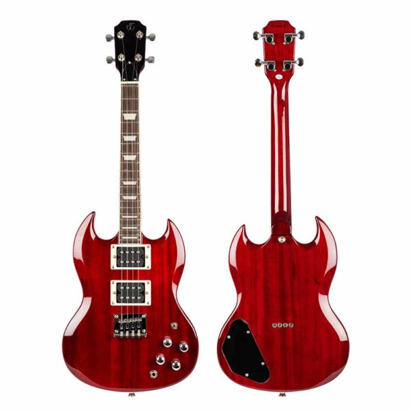 flight pioneer electric ukulele cherry red