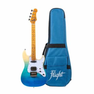 flight pathfinder solid body electric ukulele with bag