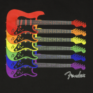 Fender Stratocaster Pride T-Shirt Medium