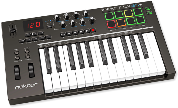 Nektar Impact LX25+ USB MIDI Controller Keyboard