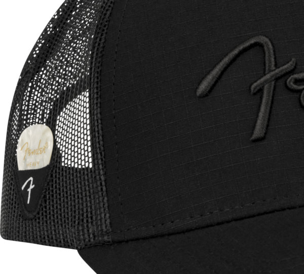 Fender Snap Back Pick Holder Hat Black