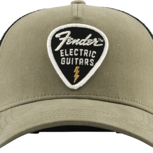 Fender Snap Back Pick Patch Hat Olive