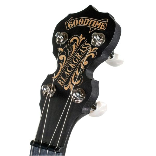 Deering Goodtime Blackgrass 5-String Banjo headstock
