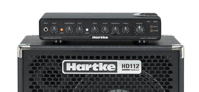 Hartke LX5500 Bass Amp Head on HyDrive cabinet