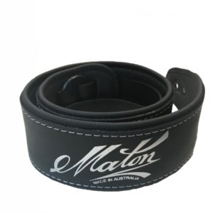 Maton Deluxe Leather Guitar Strap Black