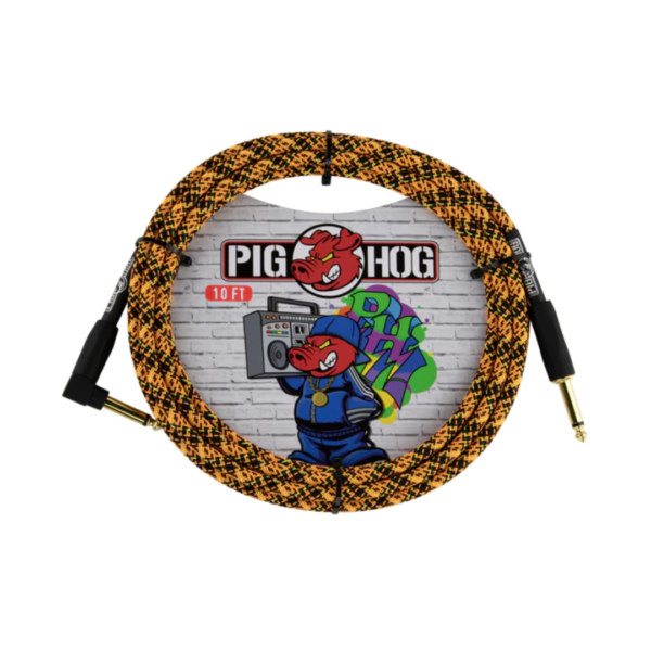 Pig Hog Graffiti Orange Instrument Cable