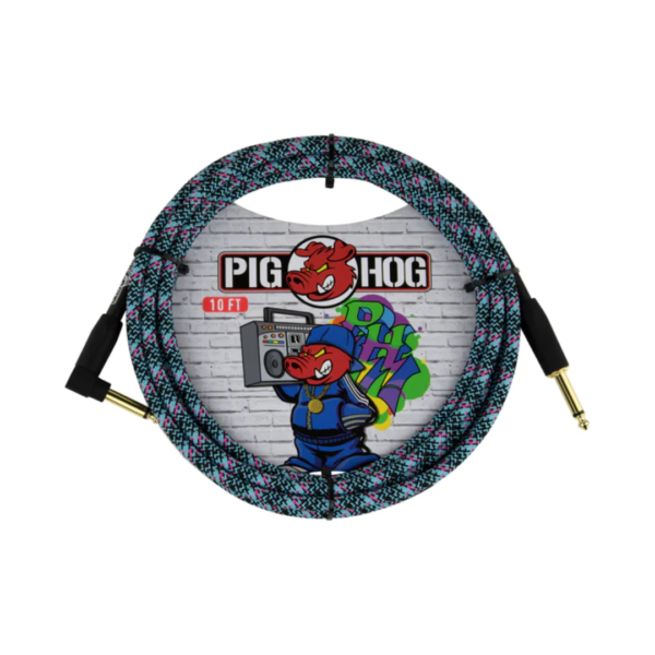 Pig Hog Graffiti Blue Instrument Cable