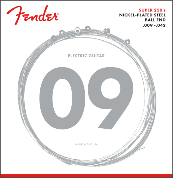 Fender Super 250's Electric Guitar Strings 9-42