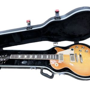 MBT LP style electric guitar archtop hard case with Gibson Les Paul inside