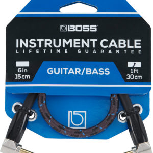 BOSS 3ft Patch Cable BIC-3AA Right Angle Plugs