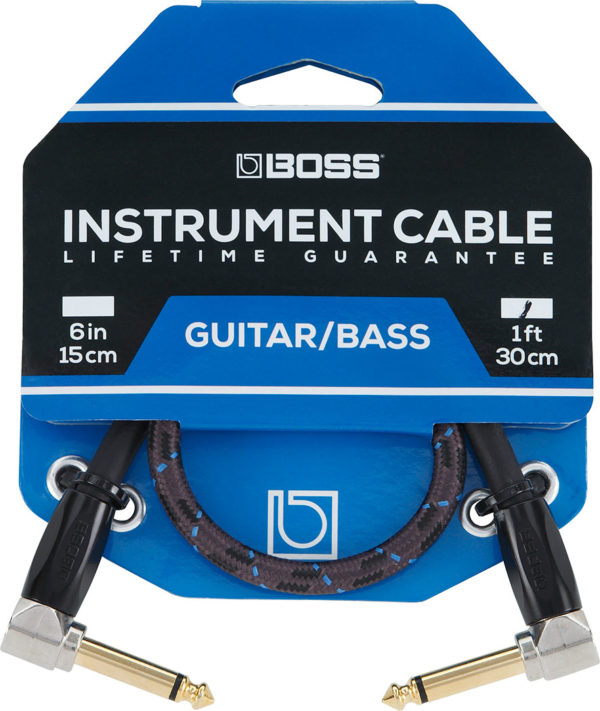 BOSS 3ft Patch Cable BIC-3AA Right Angle Plugs