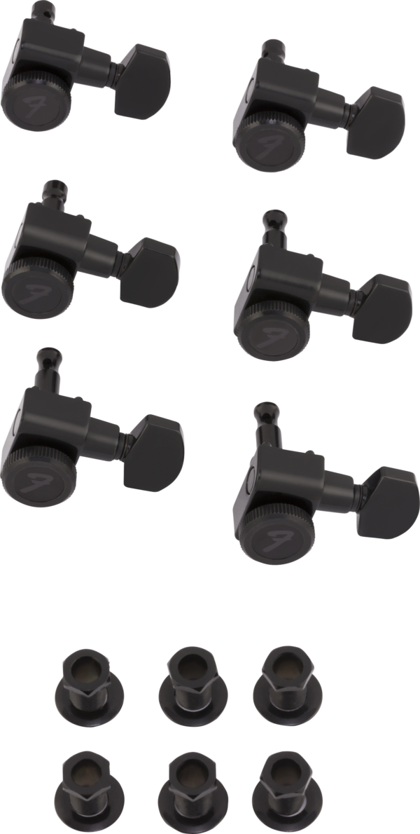 Fender Locking Machine Heads Set 6-in-line Black