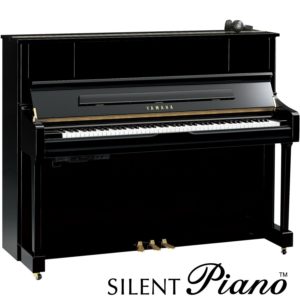 Yamaha U1J SC3 Silent Upright Piano Polished Ebony