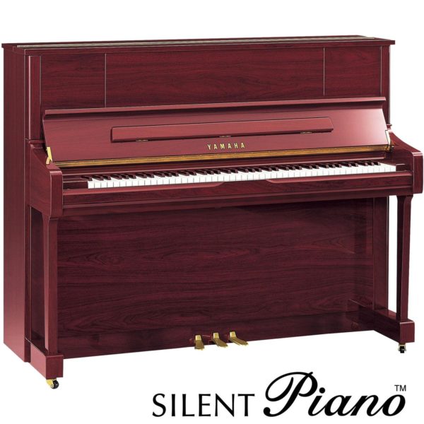 Yamaha U1J SC3 Silent Upright Piano Polished Mahogany