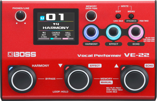 BOSS VE-22 Vocal Performer Pedal