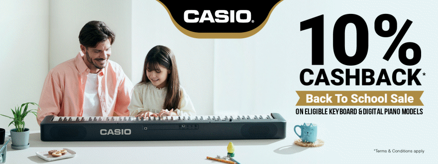 Casio CASHBACK Back to School Sale Promo on selected keyboards & Digital Pianos