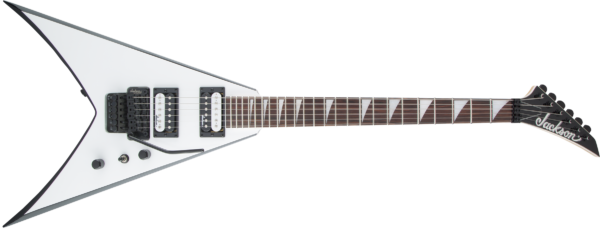 Jackson King V JS32 White with Black Bevels