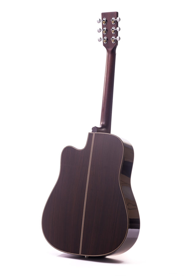 Auden Artist Rosewood Colton Cutaway Acoustic Guitar Indian rosewood back