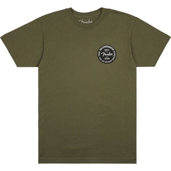 Fender Stratocaster 70th Anniversary Badge Tee Olive