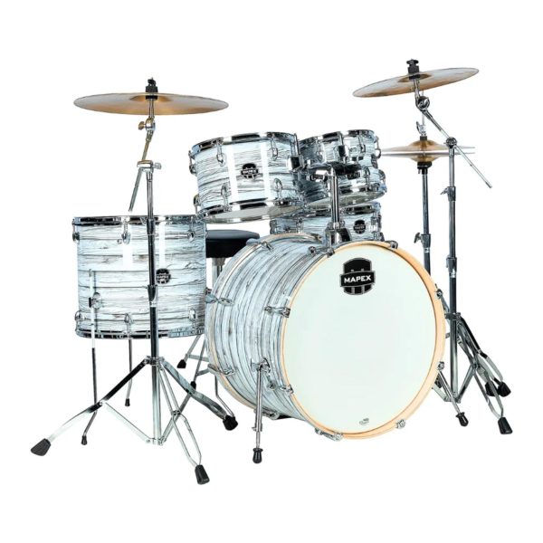 Mapex Limited Edition White Marble Drum Kit