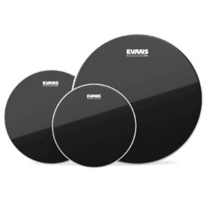 Evans Black Chrome Tom Drumhead Pack