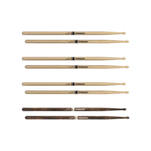 ProMark Rebound 5A Drumsticks 4 Pack w/ Bonus Firegrain