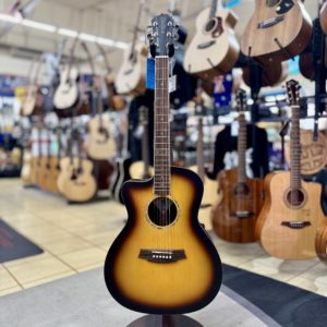 Cole Clark CCSAN1EC Left Hand Studio Angel Sunburst Acoustic/Electric Guitar