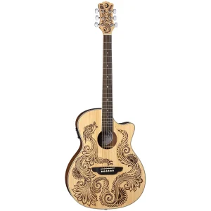Luna Henna Dragon Acoustic/Electric Guitar