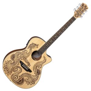 Luna Henna Dragon Acoustic/Electric Guitar